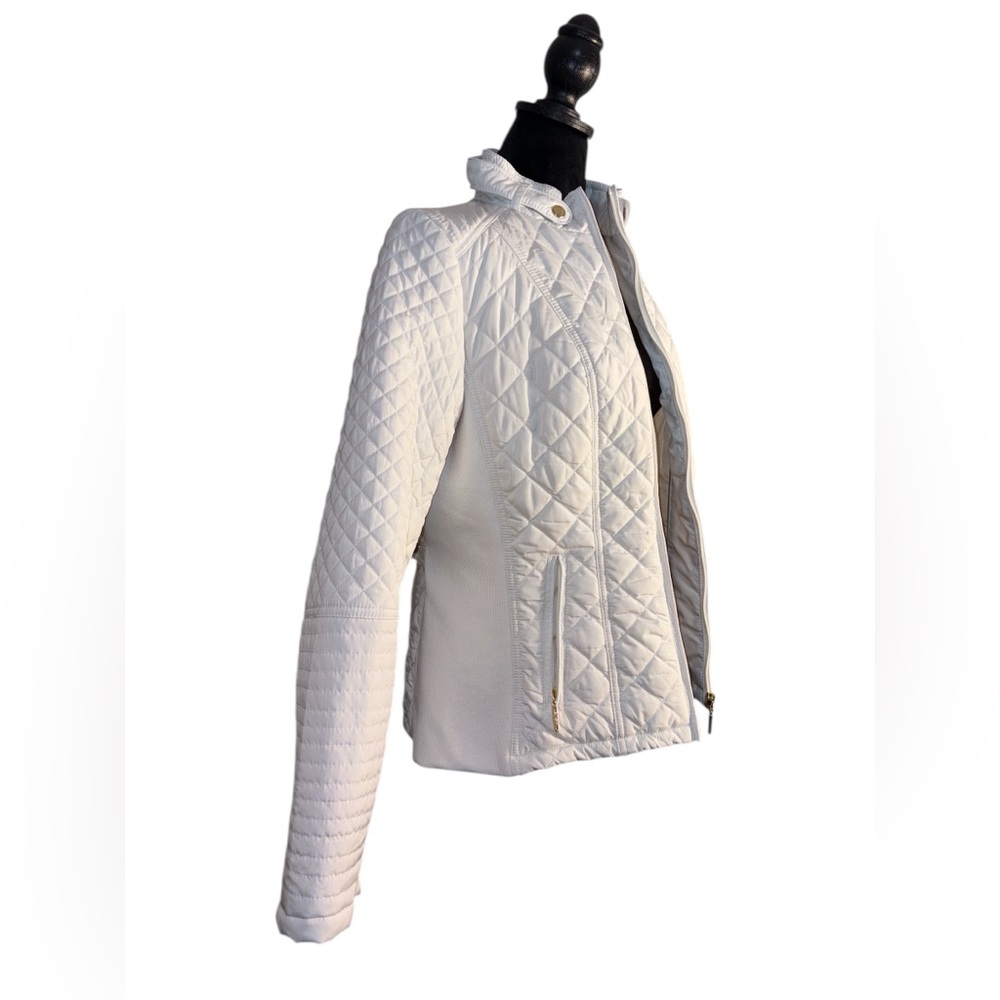 Weatherproof Quilted Jacket with Side Stretch- White Size Medium - Picture 6 of 10
